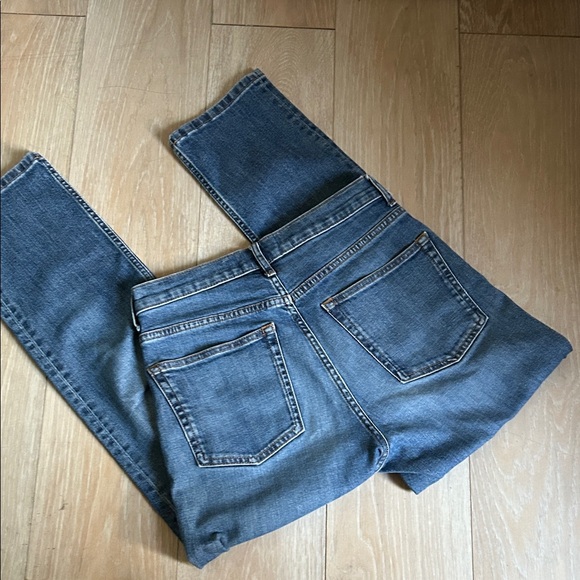 Everlane Women's Blue Crop Ankle Cotton Blend Denim Stretch Every Day Jeans - Picture 8 of 9